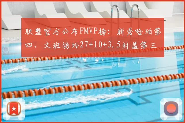 联盟官方公布FMVP榜:新秀哈珀第四,文班场均27+10+3.5封盖第三